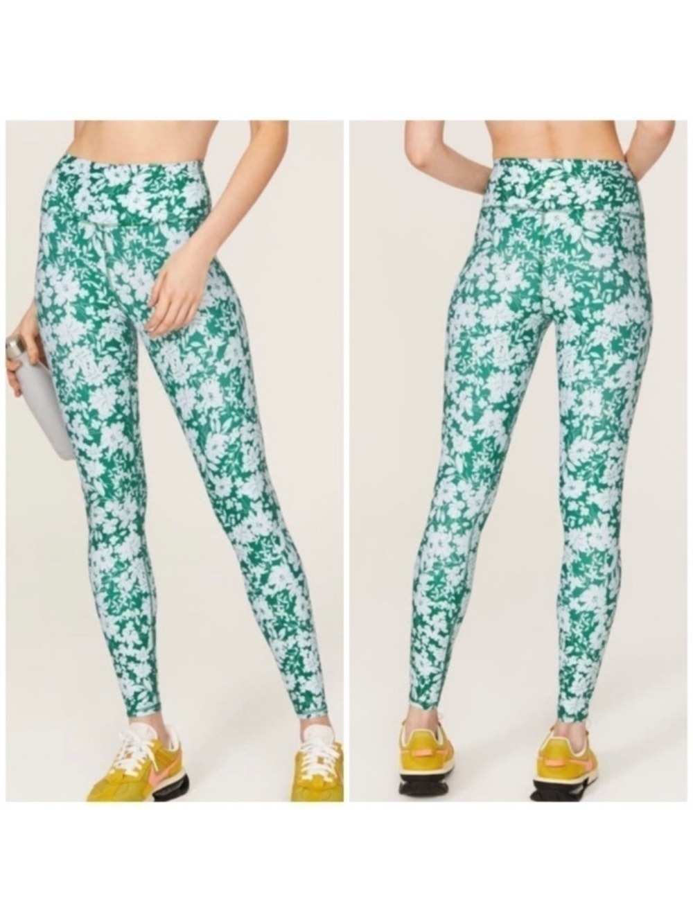 SPIRITUAL Gangster Intent Eco Jersey High Waist Legging in Green Floral